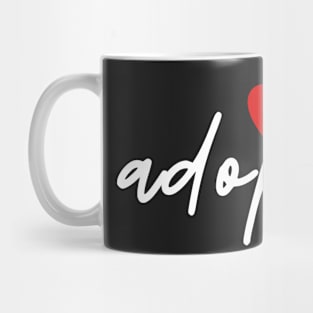 Adopt (Don't Shop) White Text Mug